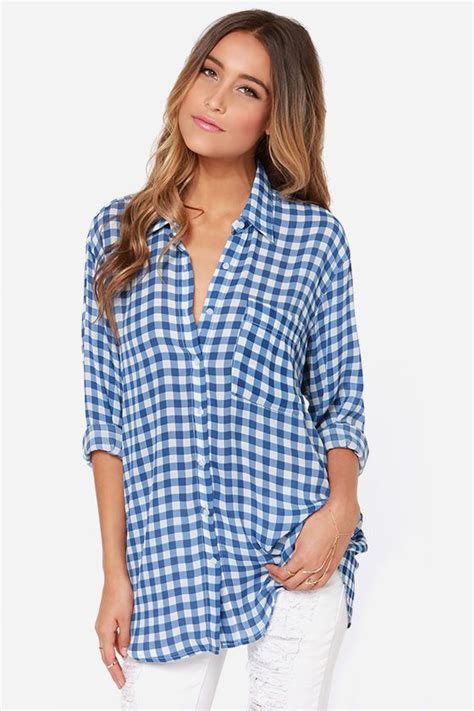 blue checkered shirts